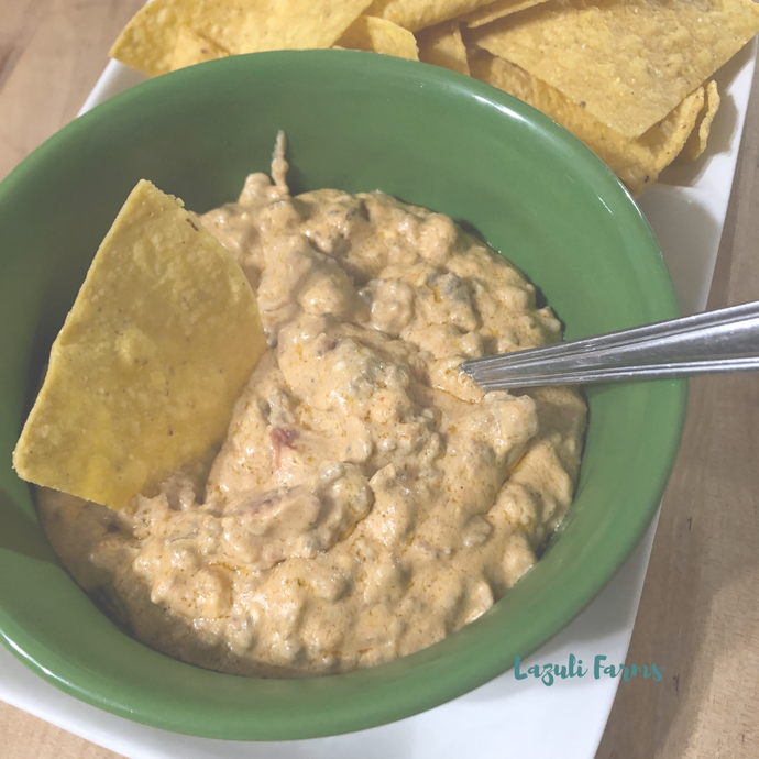 Cheesy Hot Taco Dip with Ground Pork or Beef