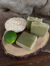 Load image into Gallery viewer, Coconut Lime Soap Bar | Soap of the Month July 2025 | Natural Gentle Lard Soap Bar | Face and Body Soap