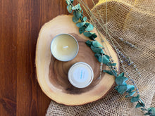 Load image into Gallery viewer, Natural Handmade Beeswax Candle Tin | Calming - lime, tangerine, and lavender | Beeswax + Essential Oils | Chemical Free