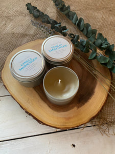 Natural Handmade Beeswax Candle Tin | Vanilla & Sandalwood | Beeswax + Essential Oils | Chemical Free