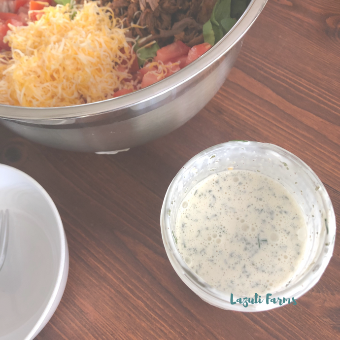 Ranch Salad Dressing with Cream & Fresh Herbs