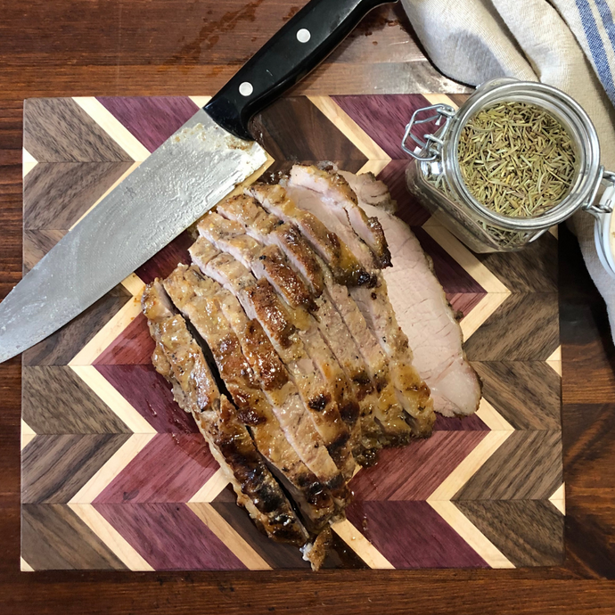 Brined Maple Dijon Pork Loin Roast