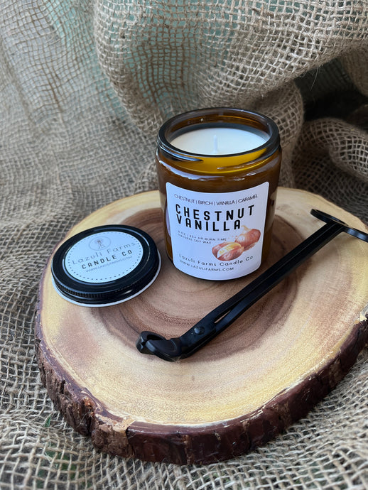 Chestnut Vanilla Candle | Fall Collection | Natural Soy Wax Candle | Chestnut Vanilla Birch
