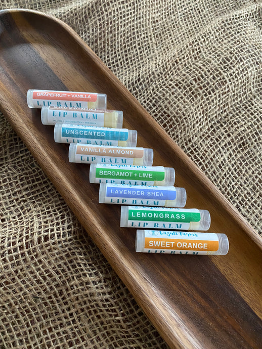 Lip Balm Gift Set - Set of 5 | Shea butter + Tallow + Beeswax | Natural Lip Moisturizer