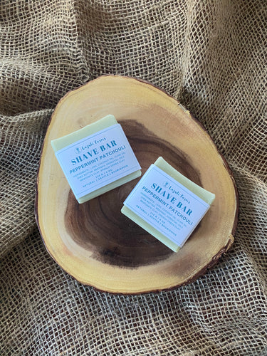 Shave Solid Soap Bar with Peppermint & Patchouli | For a Smoother Shave | All-Natural Solid Shave Soap Bar