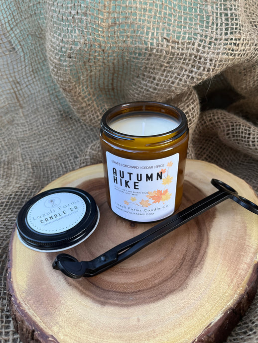 Autumn Hike Candle | Fall Collection | Natural Soy Wax Candle | Leaves Cedarwood Berry Apple Cinnamon