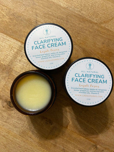 Clarifying Face Cream | For Oily Blemish-Prone Skin | Lazuli Farms