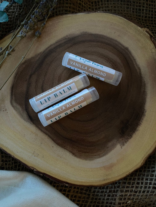Vanilla Almond Lip Balm | Sweet Almond Oil + Vanilla + Tallow + Beeswax | Natural Lip Moisturizer