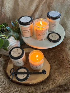 Fuzzy Flannel Candle | Natural Soy Wax Candle | Winter Collection | Sage Sandalwood Pine Peach Spearmint
