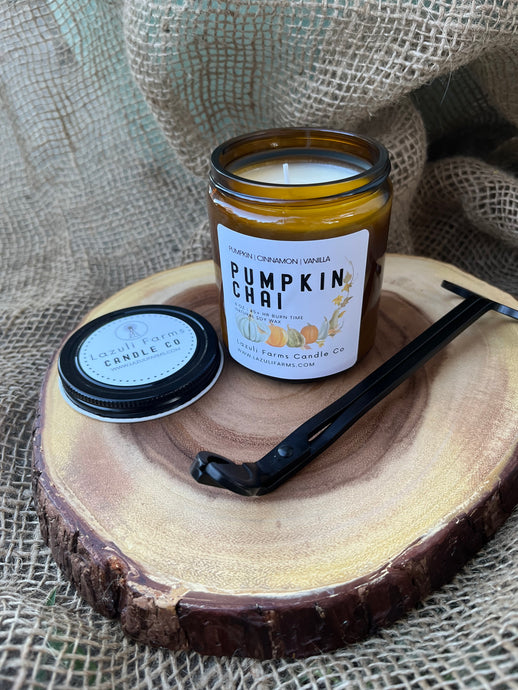 Pumpkin Chai Candle | Fall Collection | Natural Soy Wax Candle | Pumpkin Cinnamon Spice Vanilla
