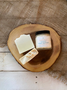 Unscented Gift Set for Sensitive Skin | Unscented Soap Bars + Unscented Body Butter | Fragrance Free