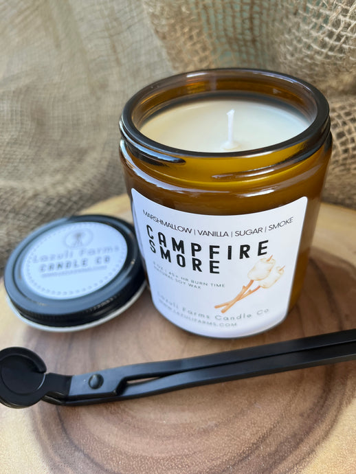 Campfire Smore Candle | Fall Collection | Natural Soy Wax Candle | Marshmallow Vanilla Smoke Chocolate Caramel