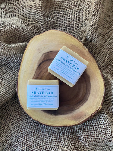 Shave Solid Soap Bar with Cedarwood & Lemongrass | For a Smoother Shave | All-Natural Solid Shave Soap Bar