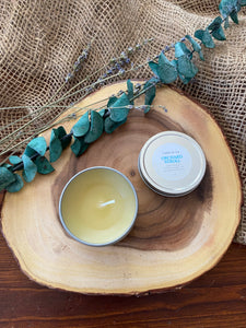 Natural Handmade Beeswax Candle Tin | Orchard Stroll - Bergamot, orange, and Cedarwood | Beeswax + Essential Oils | Chemical Free