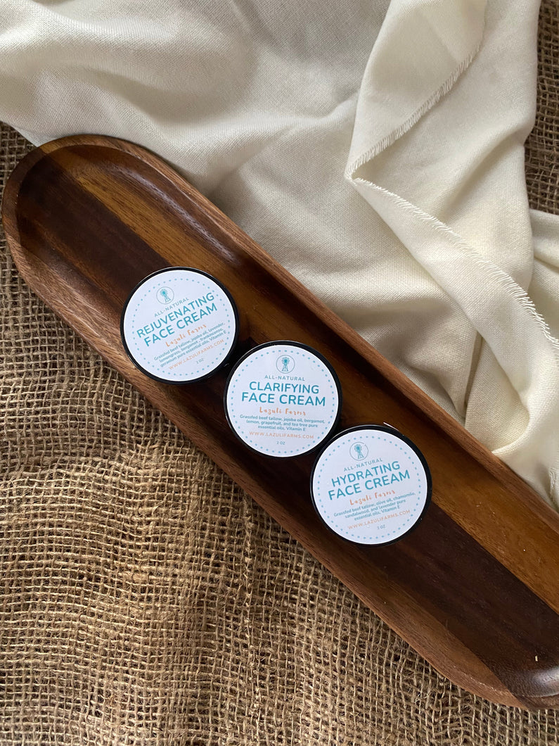 Clarifying Face Cream for Oily or Blemish-Prone Skin | Tallow with Tea Tree Oil | Tallow for Face