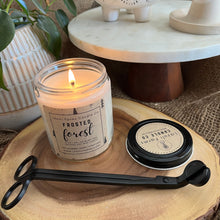 Load image into Gallery viewer, Frosted Forest Candle | Natural Soy Wax Candle | Winter Collection | eucalyptus peppermint juniper currant pine