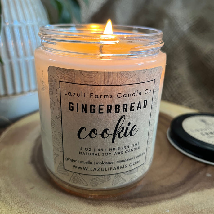 Gingerbread Cookie Candle | Natural Soy Wax Candle | Winter Collection | Ginger Cinnamon Vanilla Molasses Custard