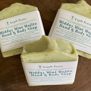 Midday Mint Mojito Soap | Mint + Lime | Lazuli Farms